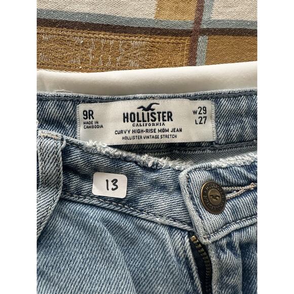 Hollister Jeans Womens 29x27 Light WashCurvy High Rise Mom 9R Distressed - Picture 8 of 8